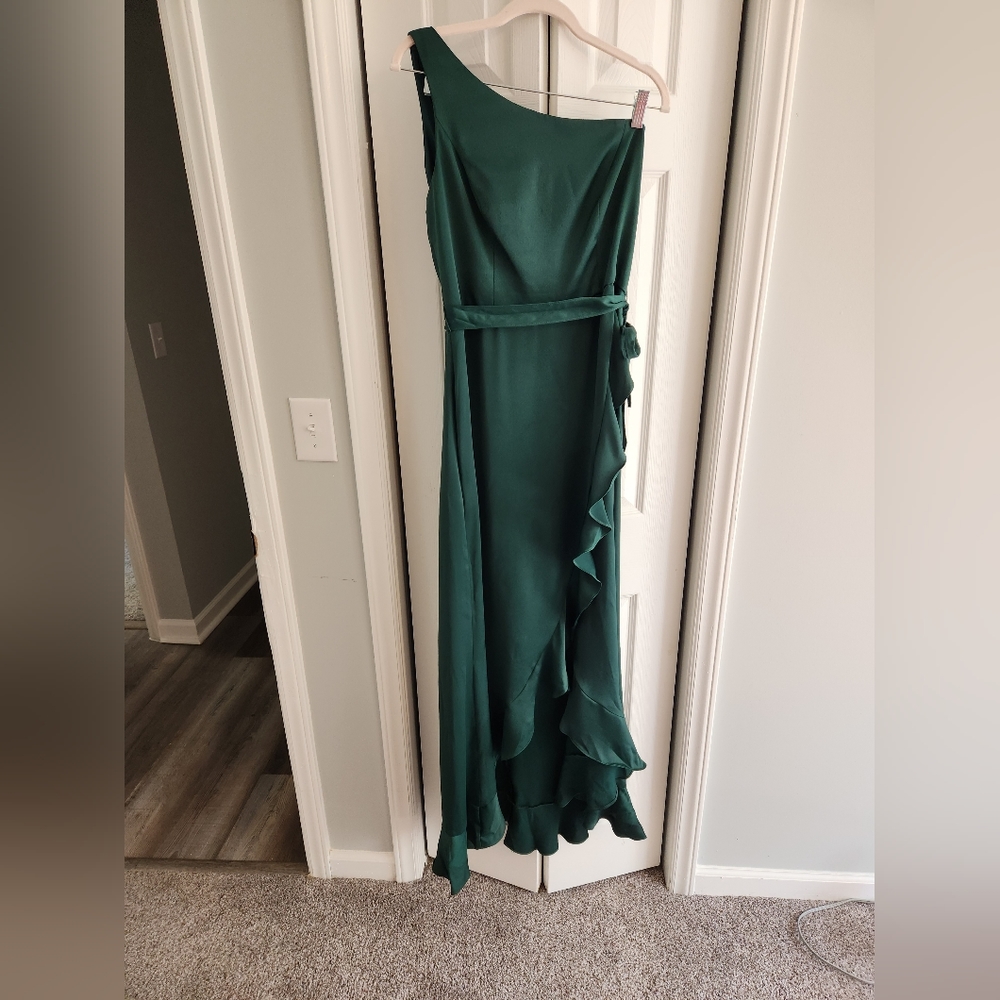 Emerald Green Dress, Davids Bridal, Size 12